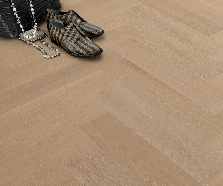 Artisano Sanibel Parquet installed room scene.