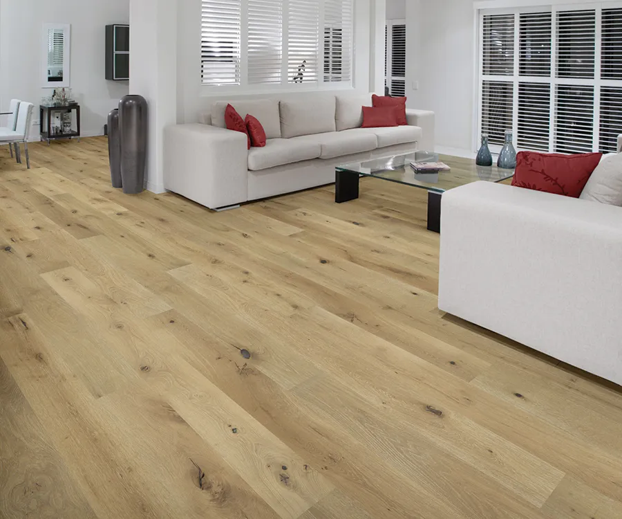 Palladio Barley French White Oak installed room scene.