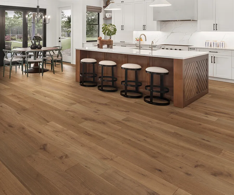 Palladio Castel French White Oak installed room scene.