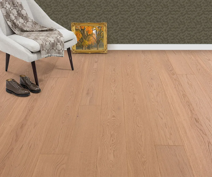 Palladio Empire French White Oak installed room scene.