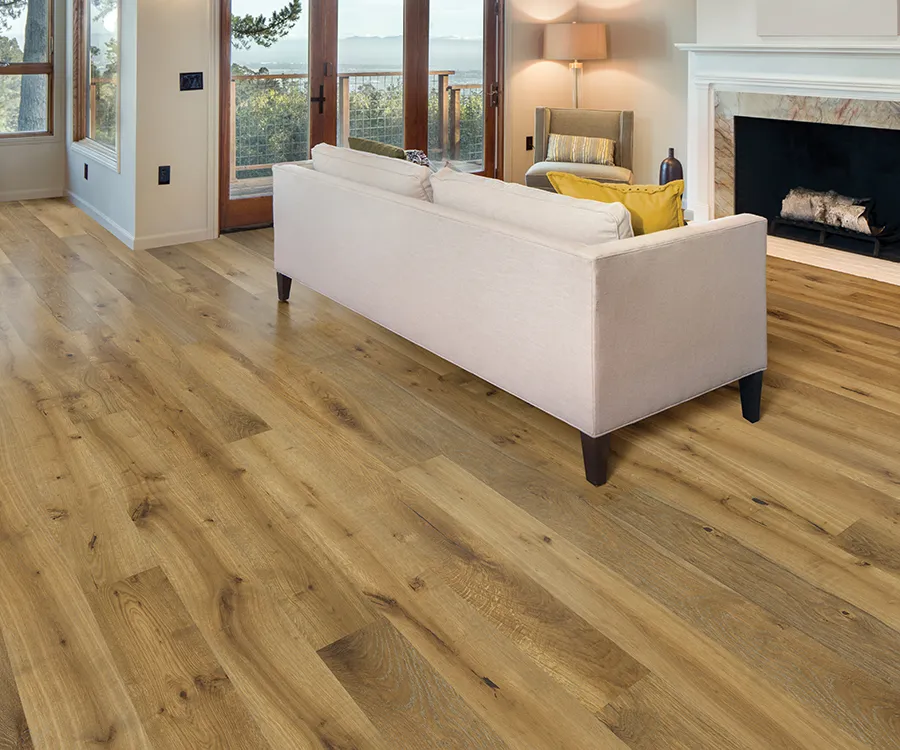 Palladio Nantucket French White Oak installed room scene.