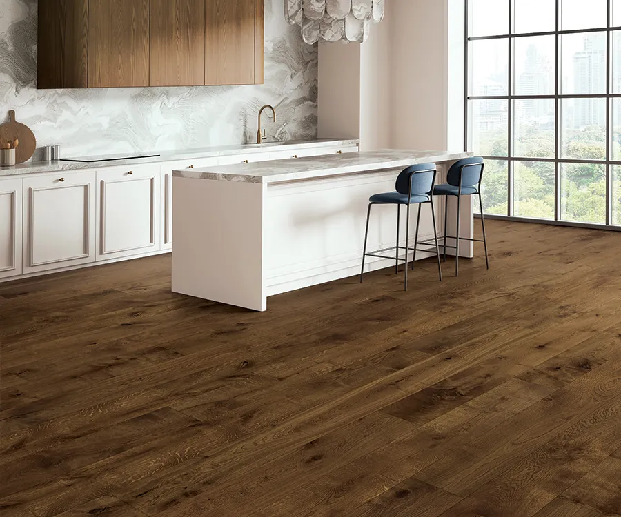 Palladio Garonne French White Oak installed room scene.
