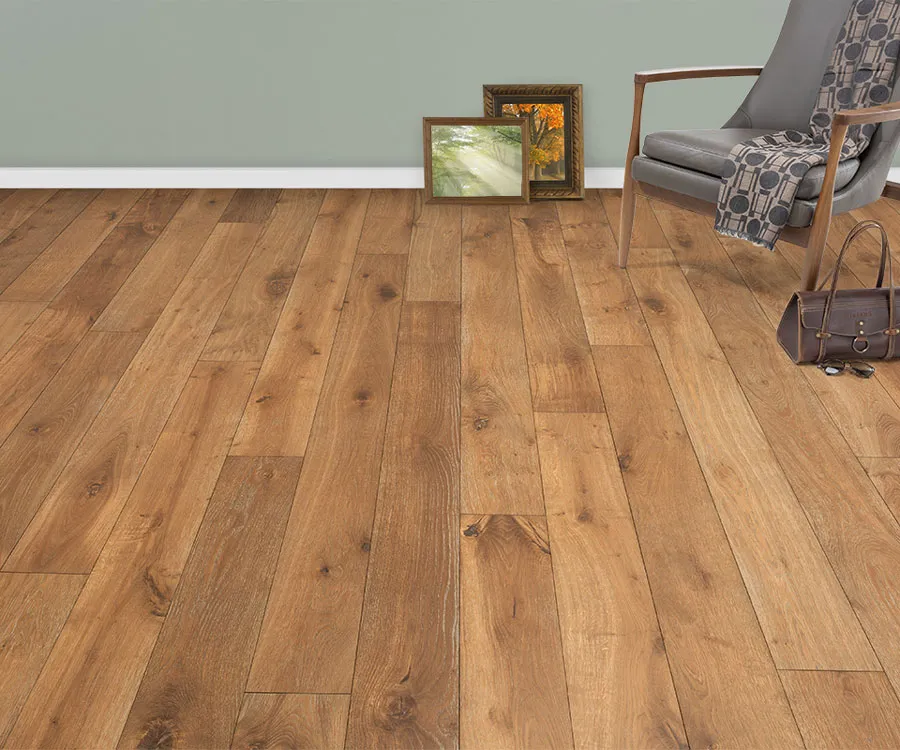 Palladio Nantucket French White Oak installed room scene.