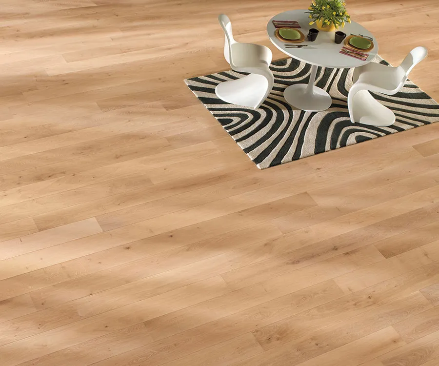 Palladio White Wash French White Oak installed room scene.