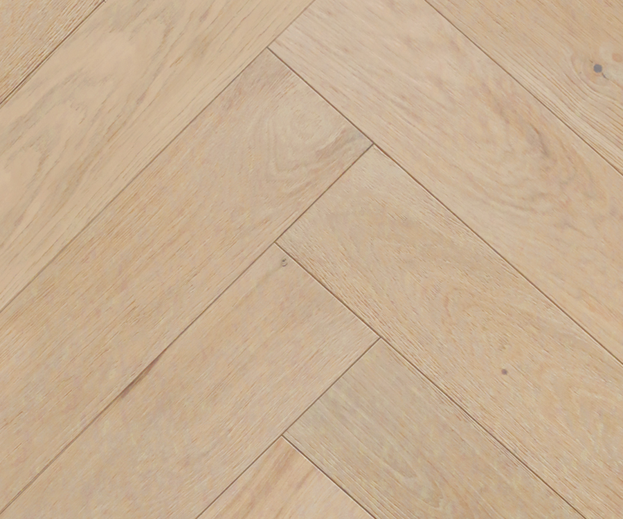 Valaire Champagne Parquet French White Oak swatch.