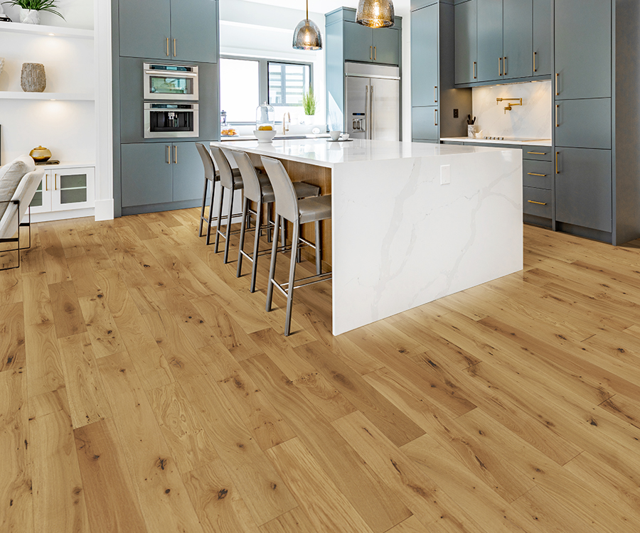Valaire Navarre French White Oak plank installed room scene.