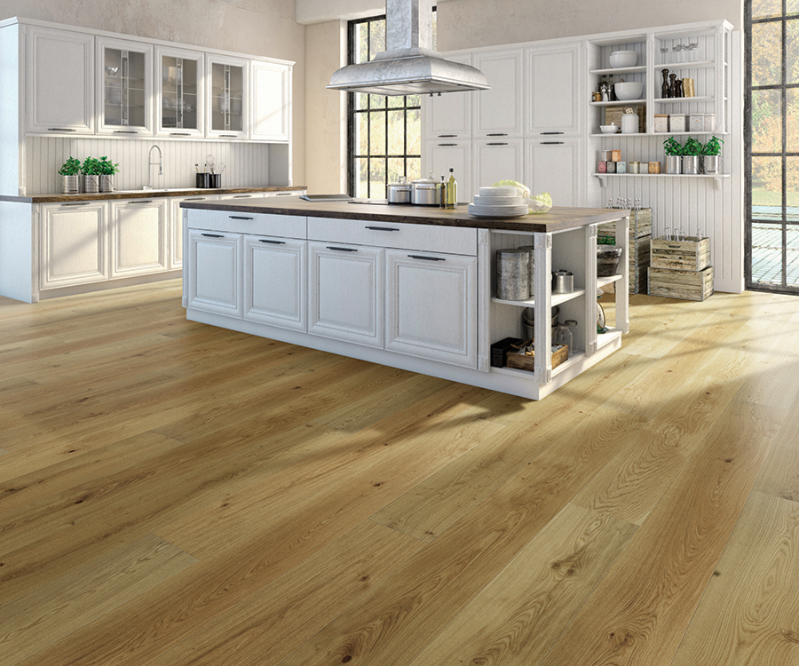 Symphony Legato French White Oak installed room scene.