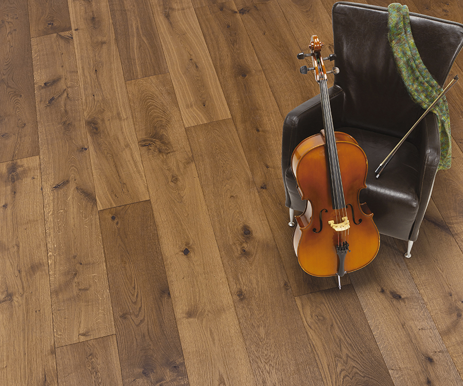 Symphony Sonata French White Oak installed room scene.