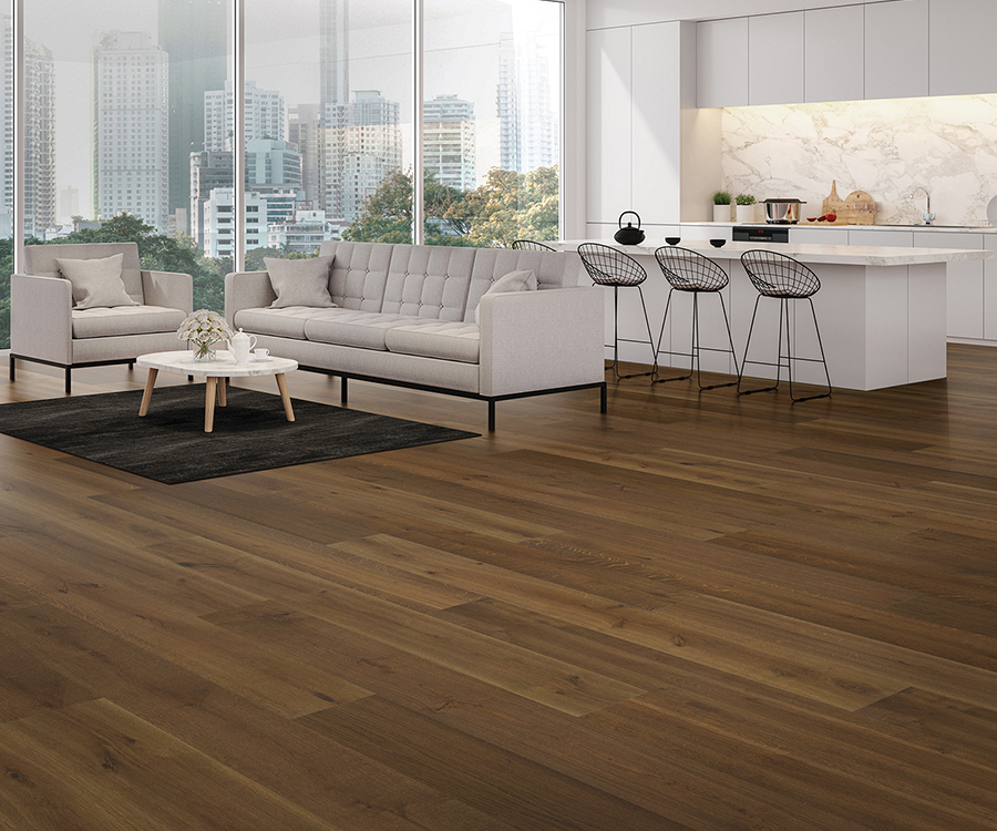Symphony Rondo French White Oak installed room scene.