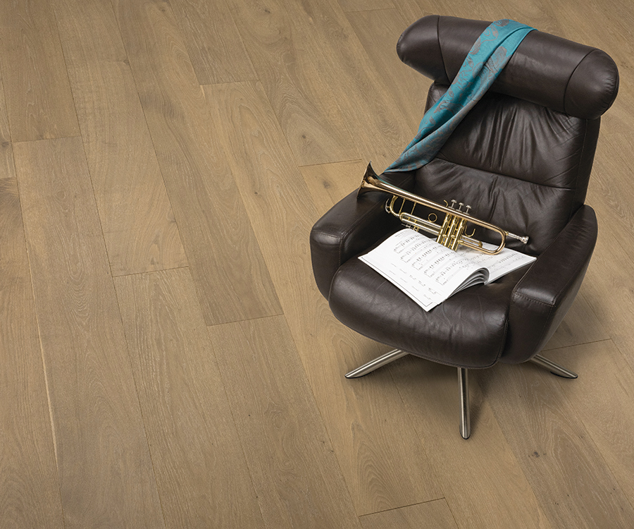Symphony Allegro French White Oak installed room scene.