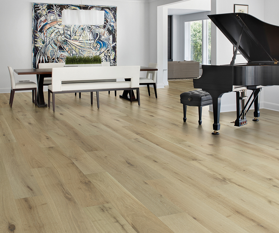Symphony Virtuoso French White Oak installed room scene.