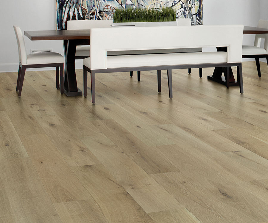 Symphony Virtuoso French White Oak installed room scene.