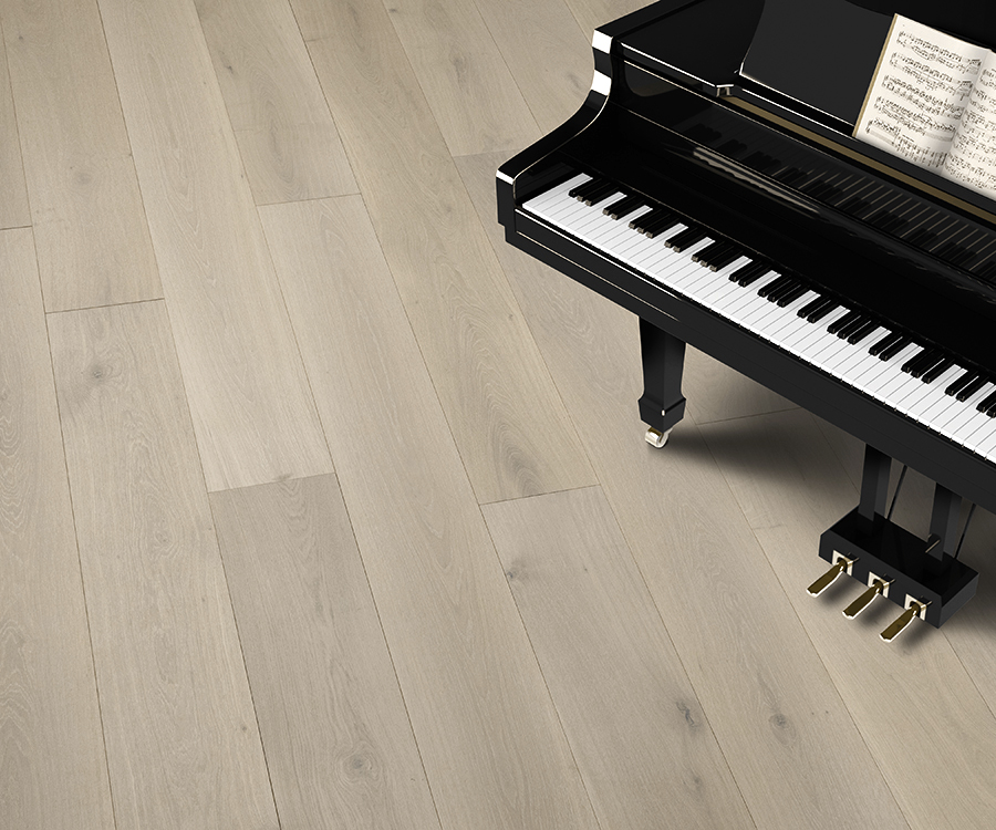 Symphony Canto French White Oak installed room scene.