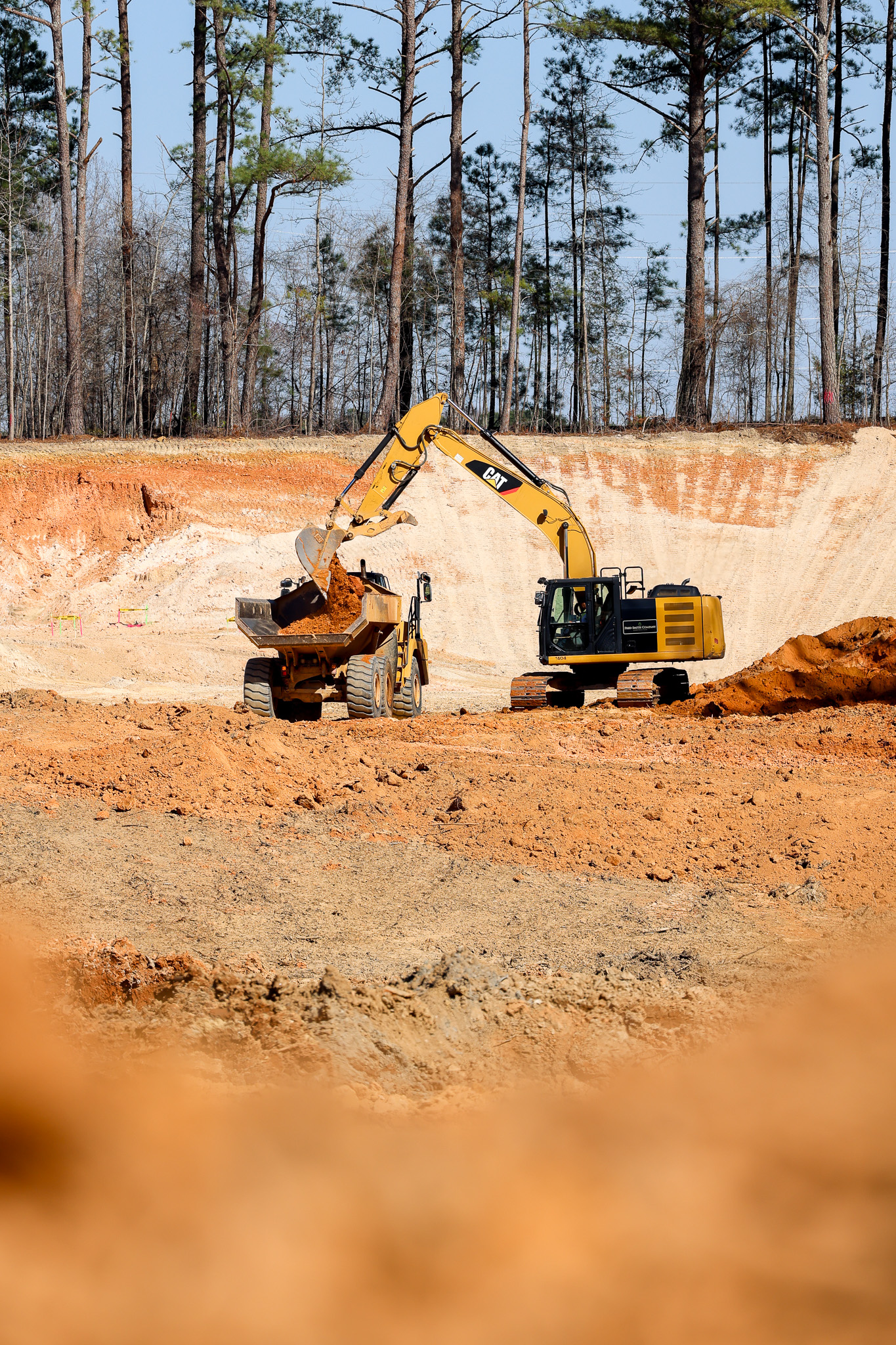Completed residential subdivision sitework