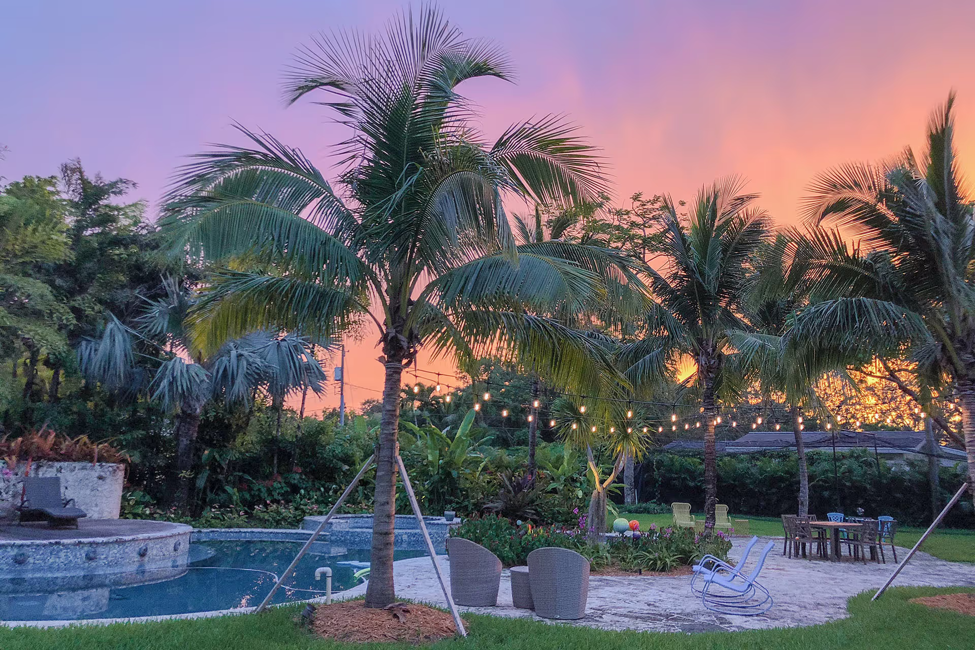 Decorative landscape enhancements in Southwest Florida
