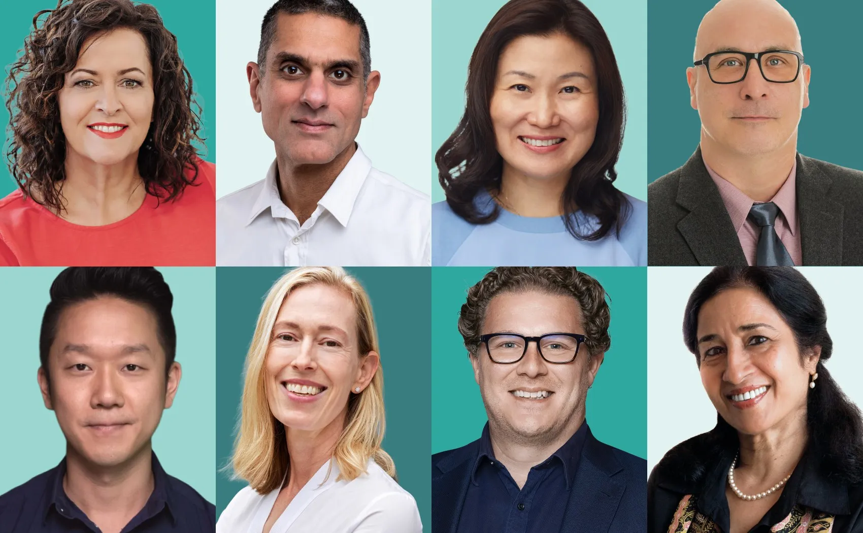 Headshots of eight BTS Spark coaches and facilitators