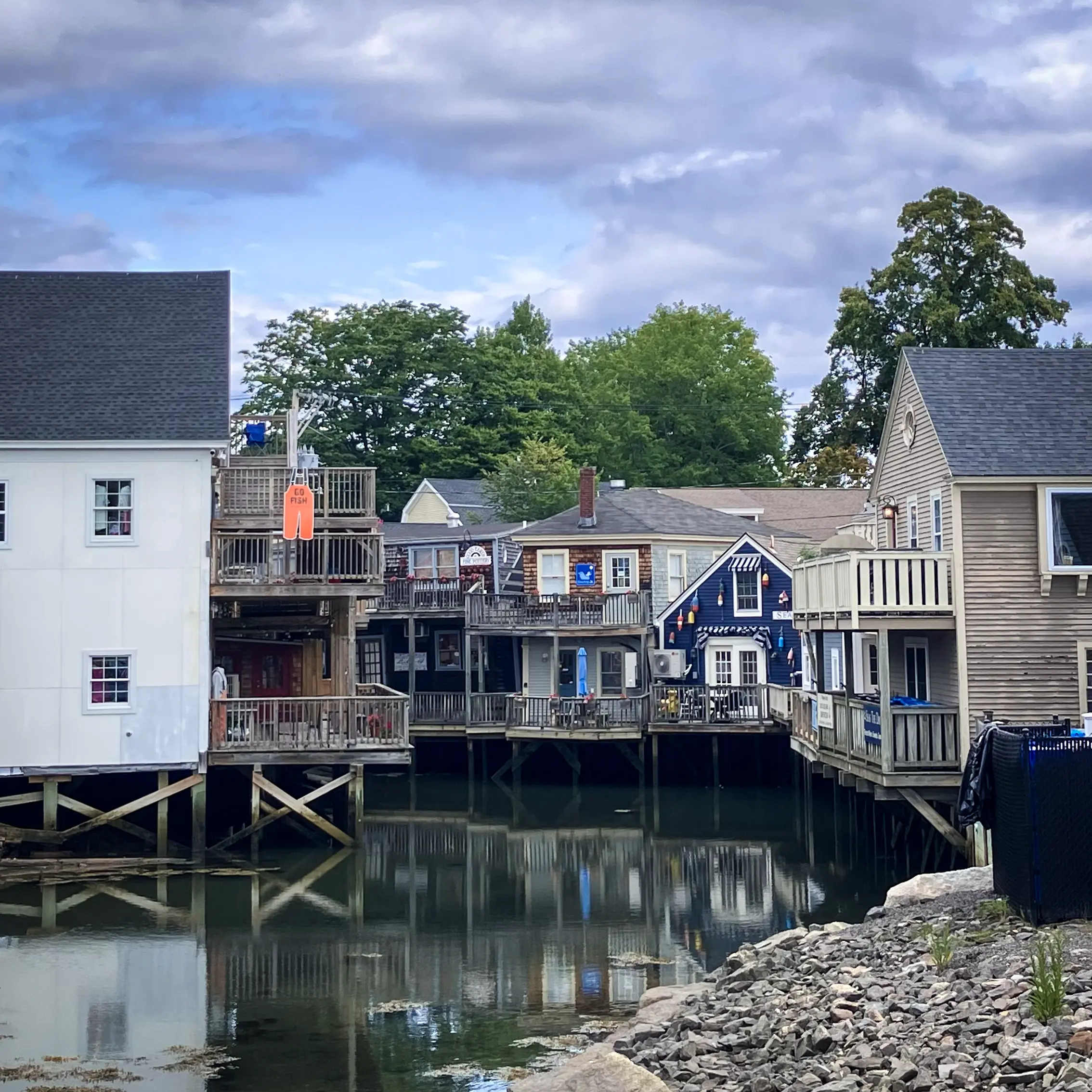 Dock Square shops and galleries in Kennebunkport, Maine