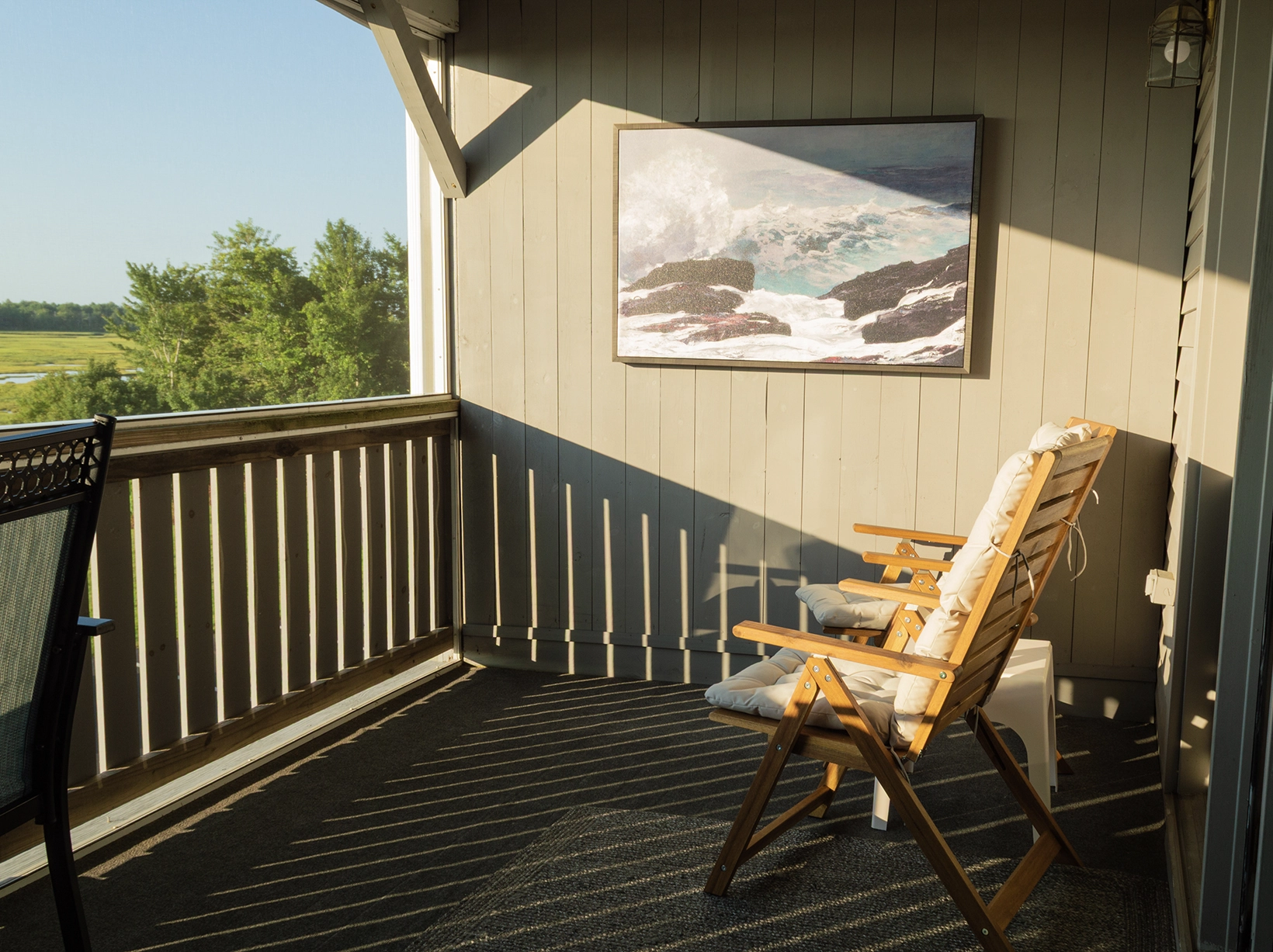 Balcony at the Salt Marsh Retreat
