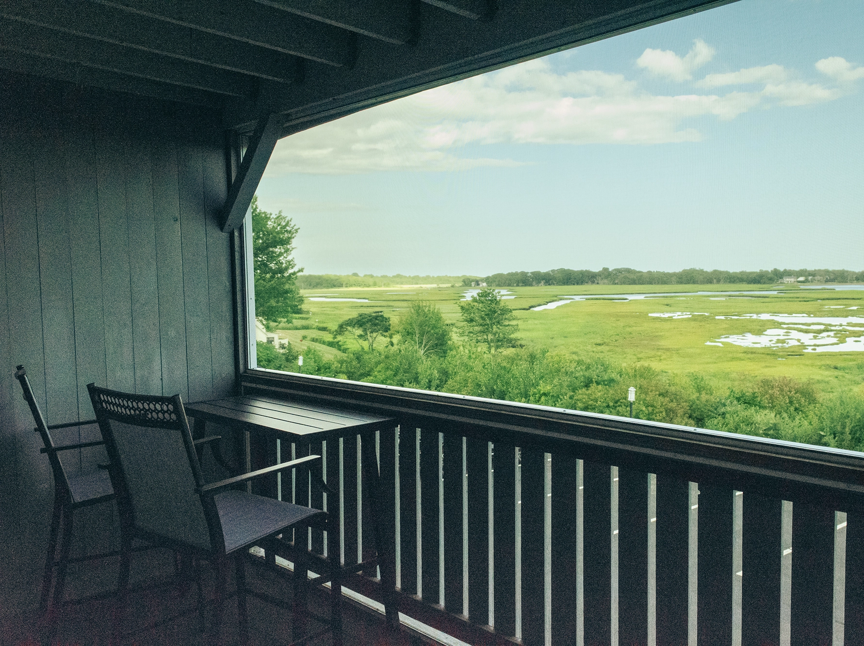 Balcony at the Salt Marsh Retreat