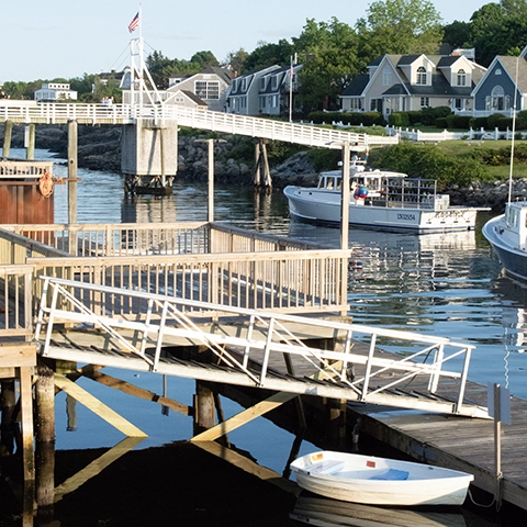 Perkins Cove harbor in Ogunquit, Maine
