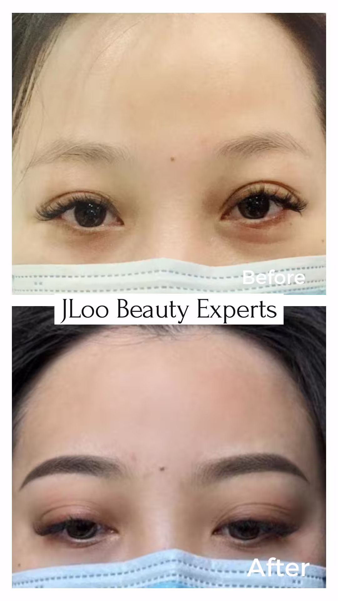 Microblading before and after results at JLoo Beauty Experts NYC