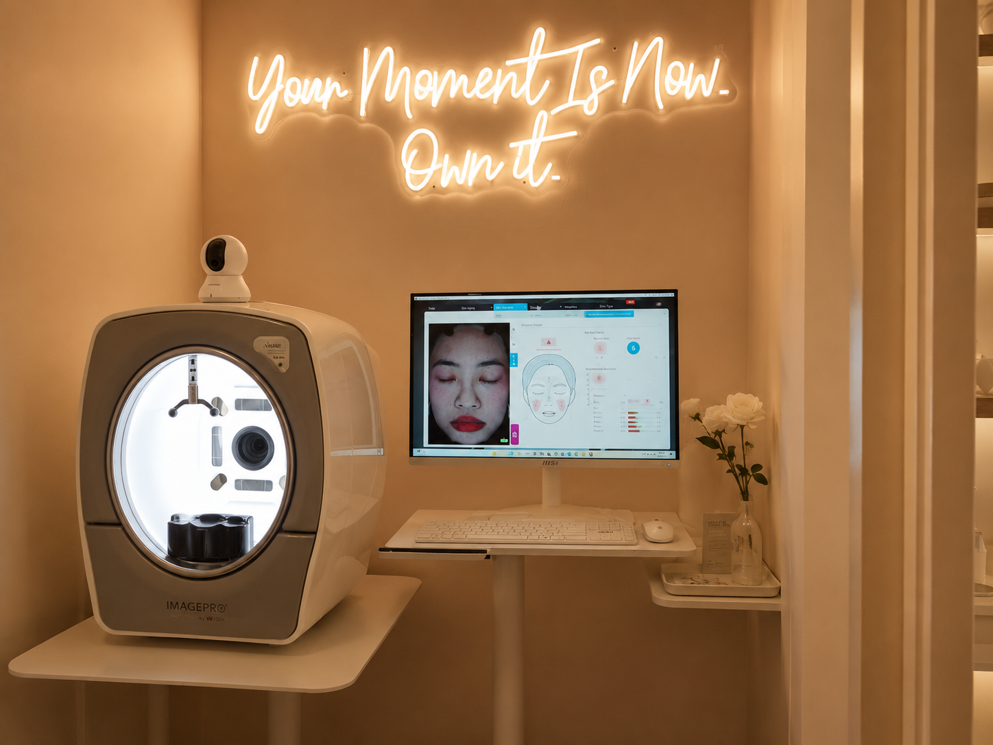 3D AI skin analysis at JLoo Beauty Experts, Midtown NYC