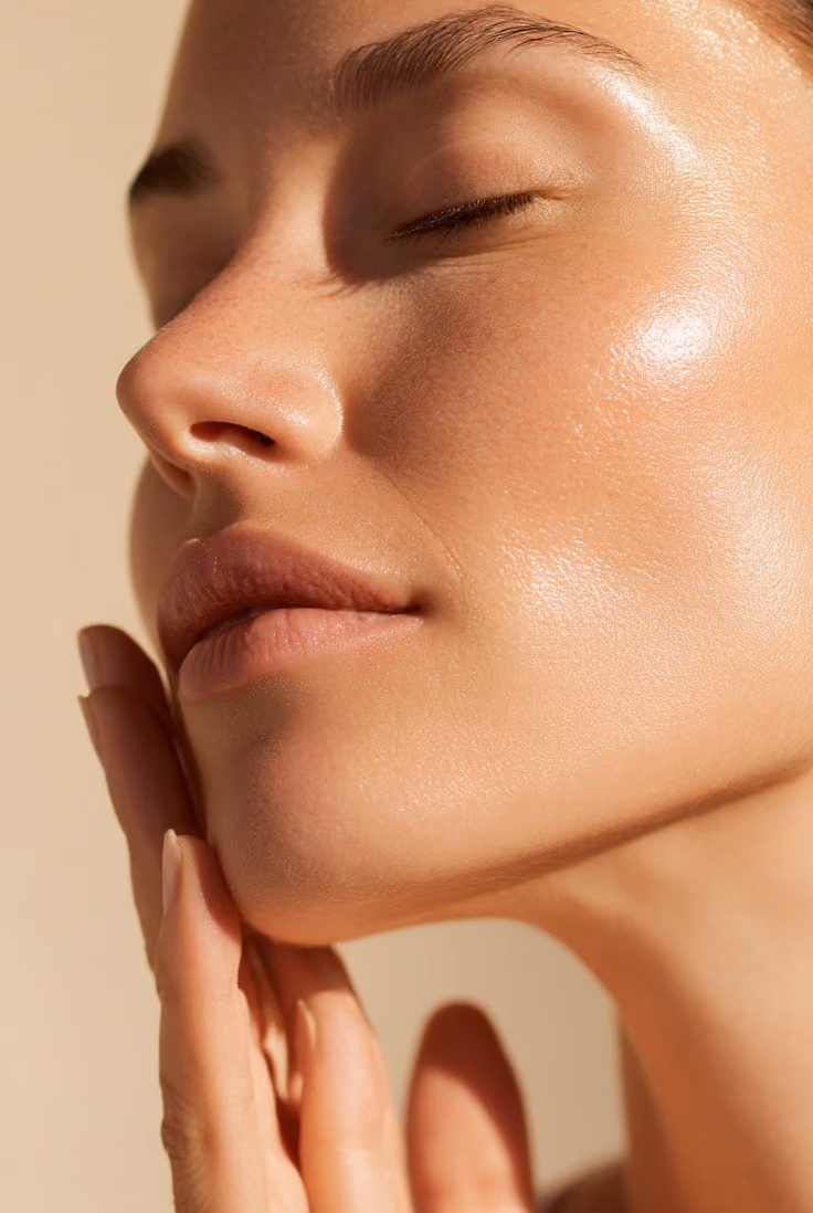 Glass skin model with radiant skin, JGlow Ritual
