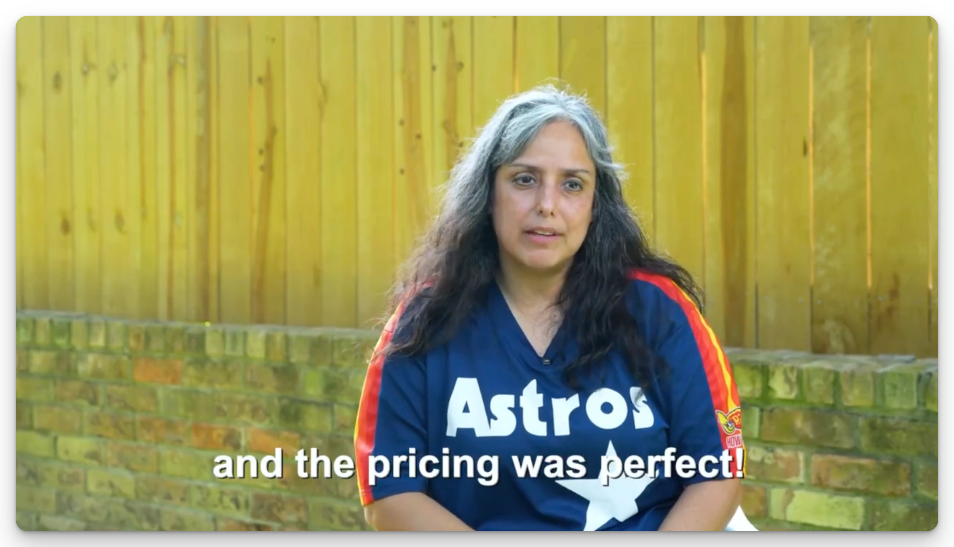 Houston homeowner reviews Fast Eddie's Fast Fences, saying the cedar privacy fence pricing was perfect.