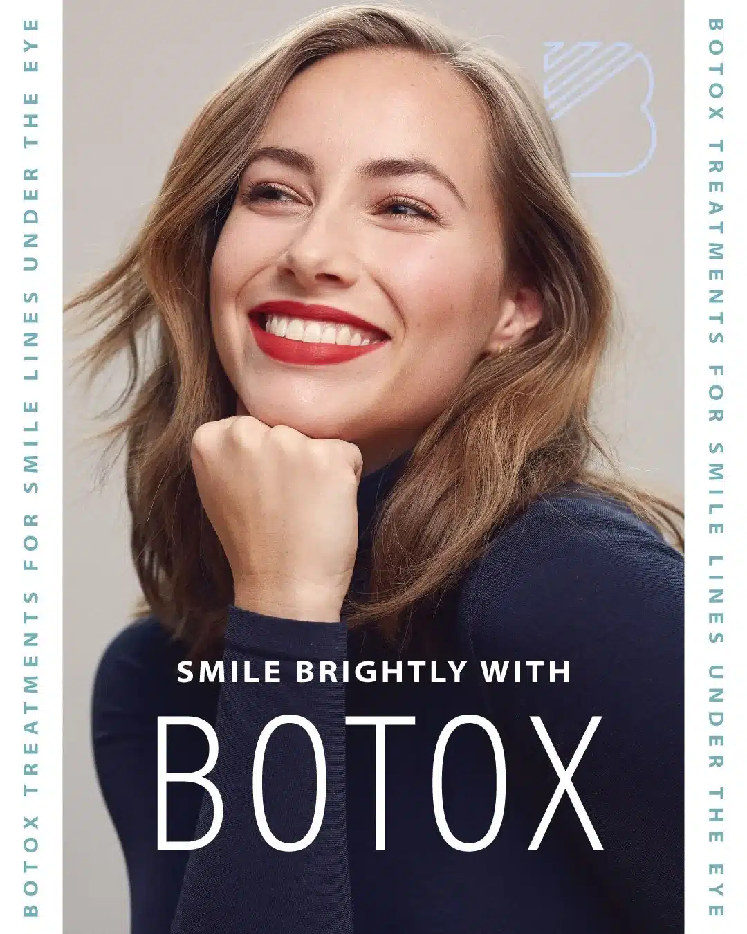 Botox treatments for smile lines under the eye and crow's feet