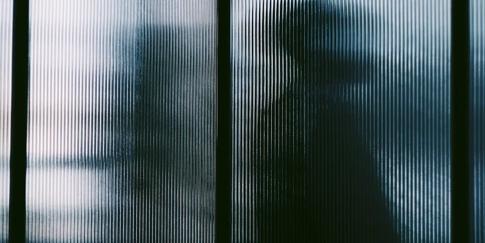 Light through ribbed glass