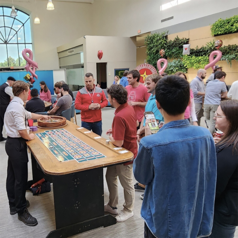 The team members of SentriLock enjoying a company event.
