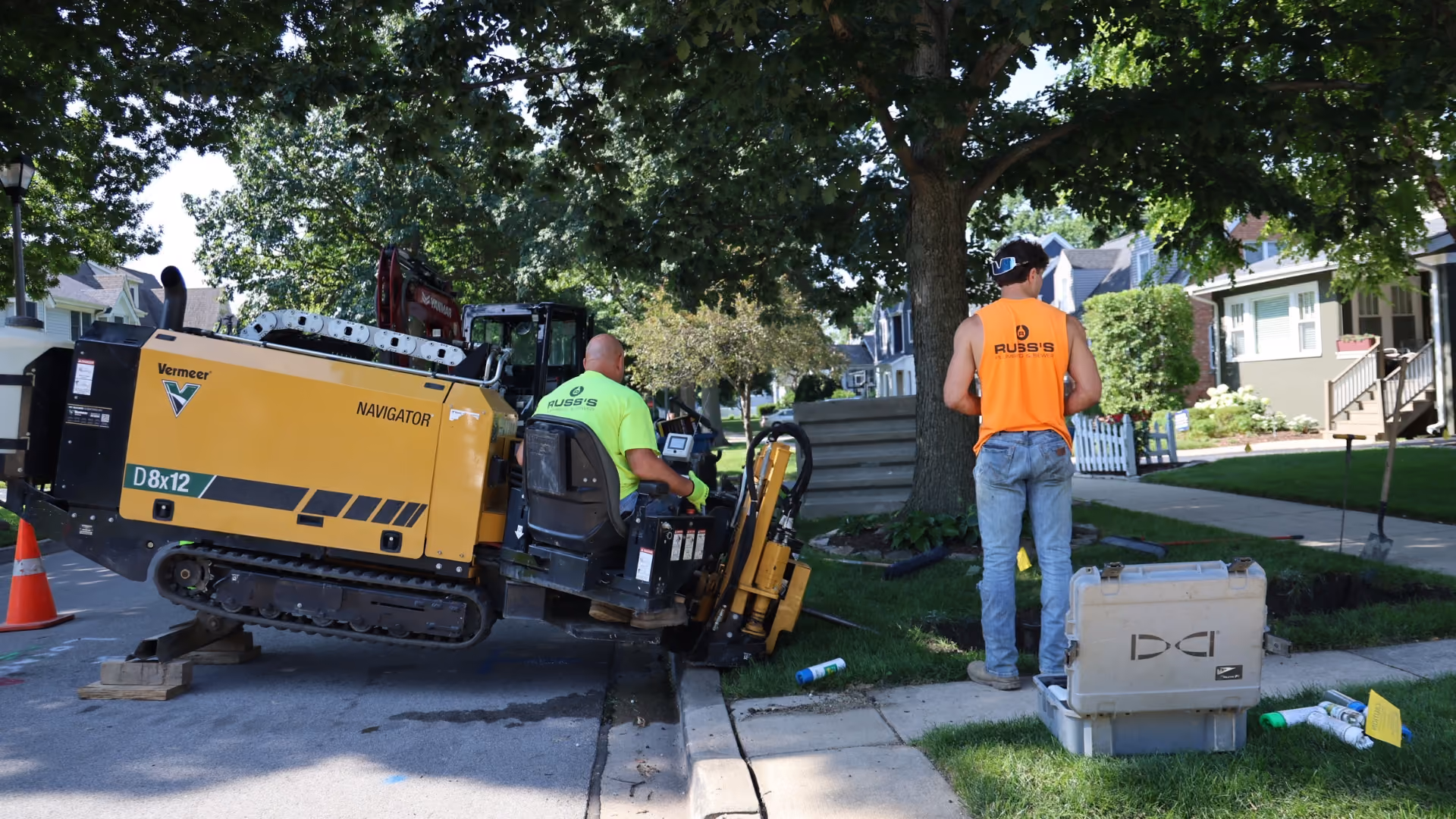 russ-plumbing-with-digging-equipment-for-plumbing-and-sewer-project