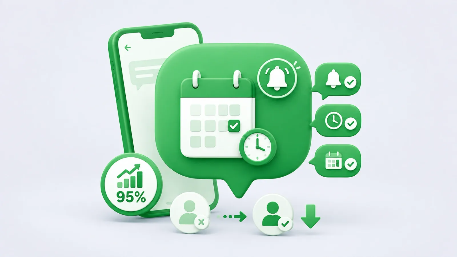 Recordatorio de citas por WhatsApp: 3 metodologías para reducir el ausentismo en un 95%