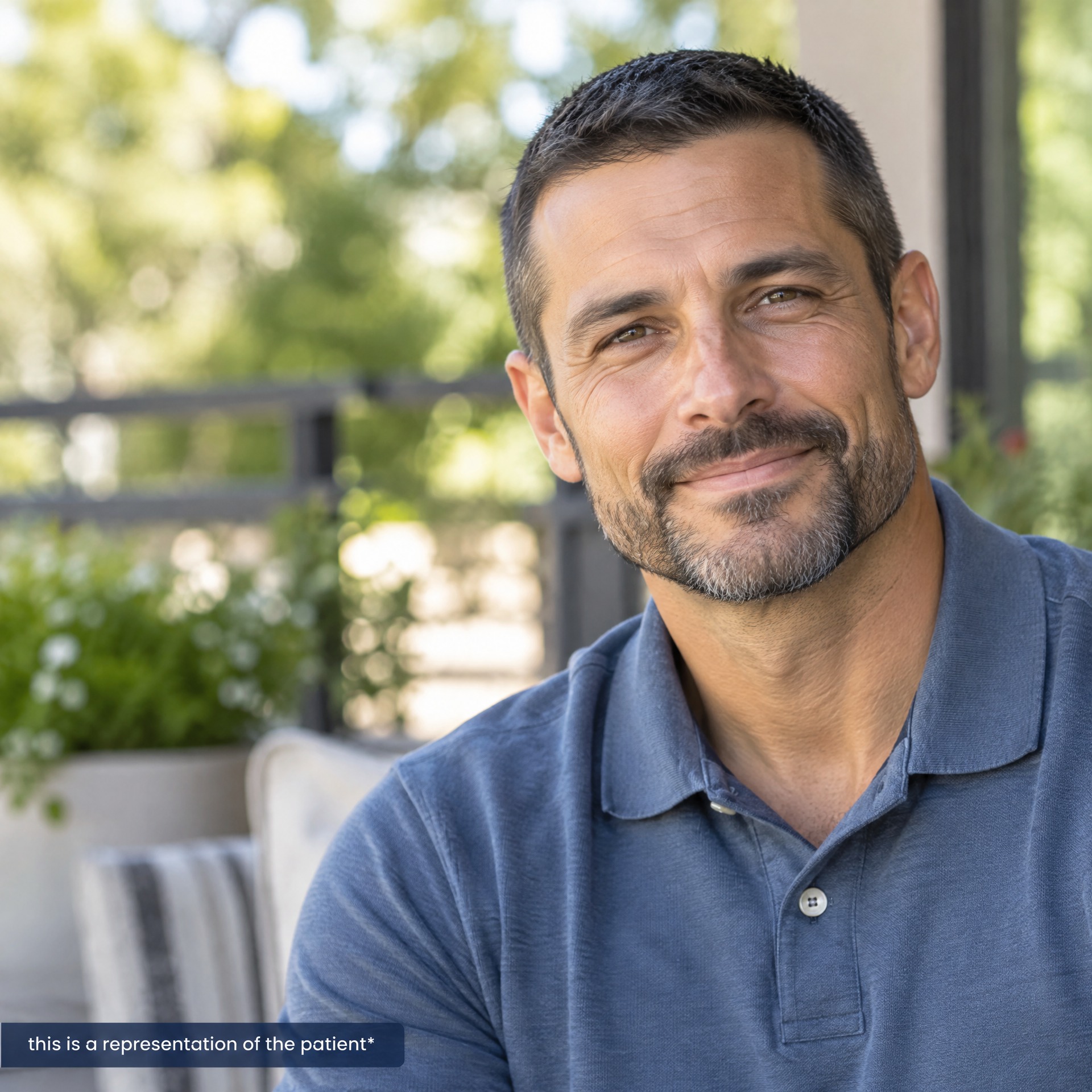 Representative lifestyle portrait for Michael V. testimonial. This is a representation of the patient, not the actual reviewer.
