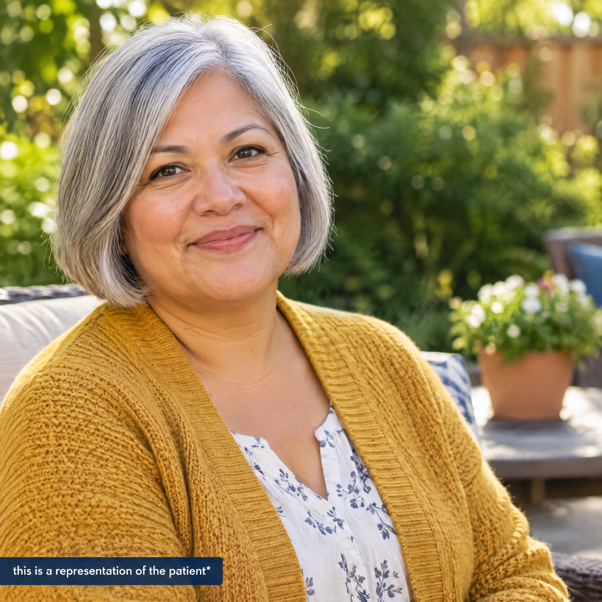 Representative lifestyle portrait for Sonia L. testimonial. This is a representation of the patient, not the actual reviewer.