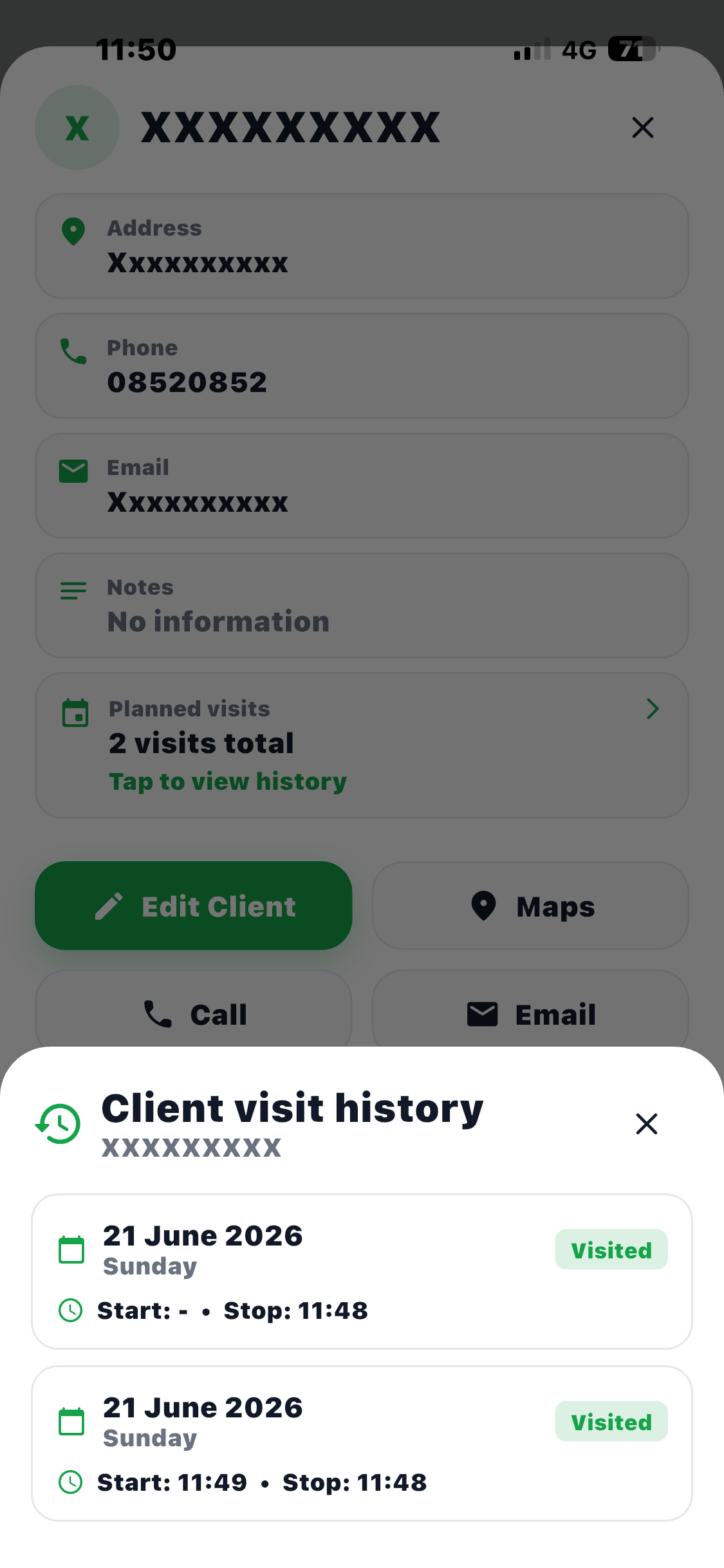 Visit History