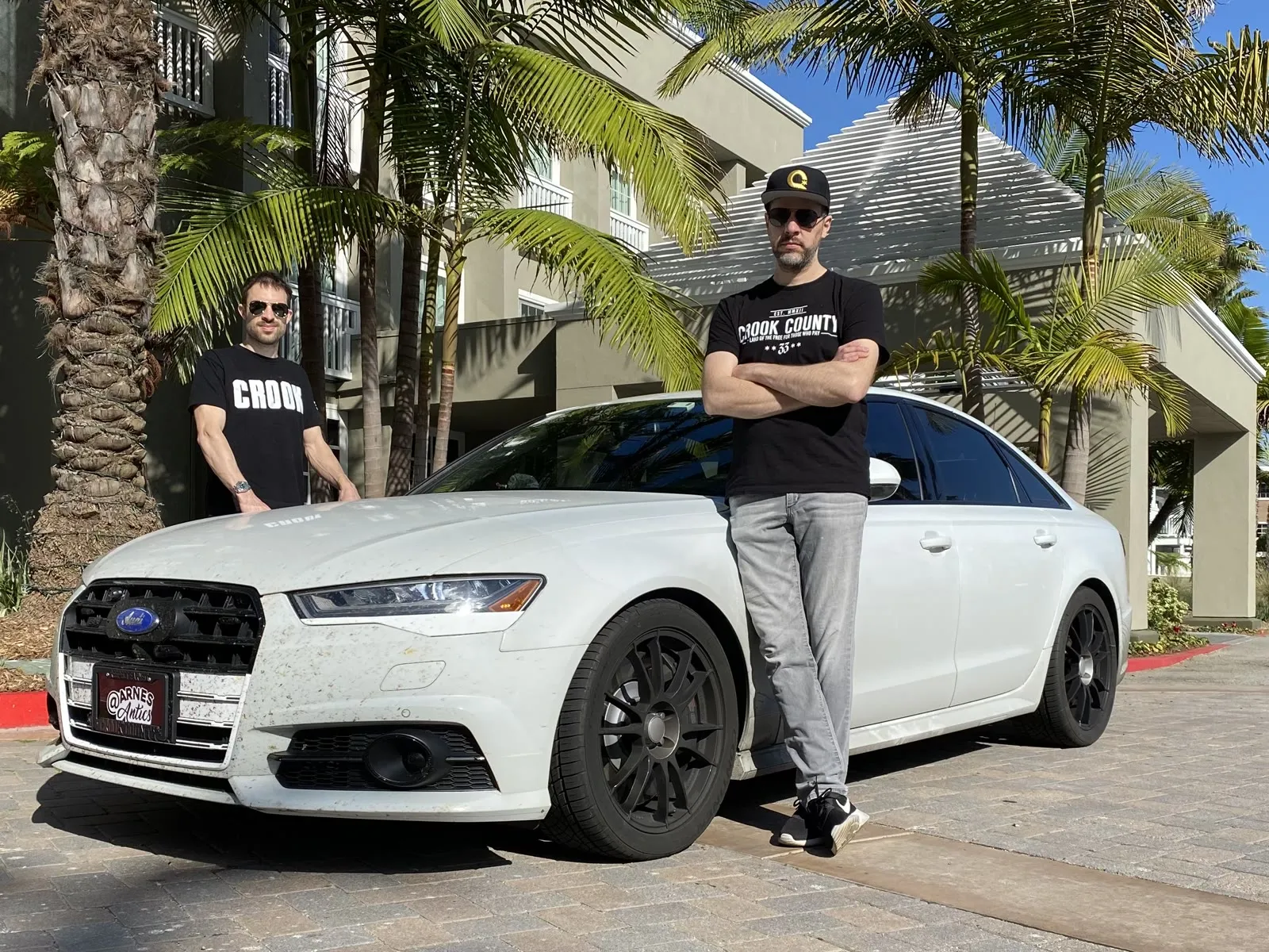 Arne Toman and a co-driver with the white 2016 Audi S6 known as Fraud Taurus