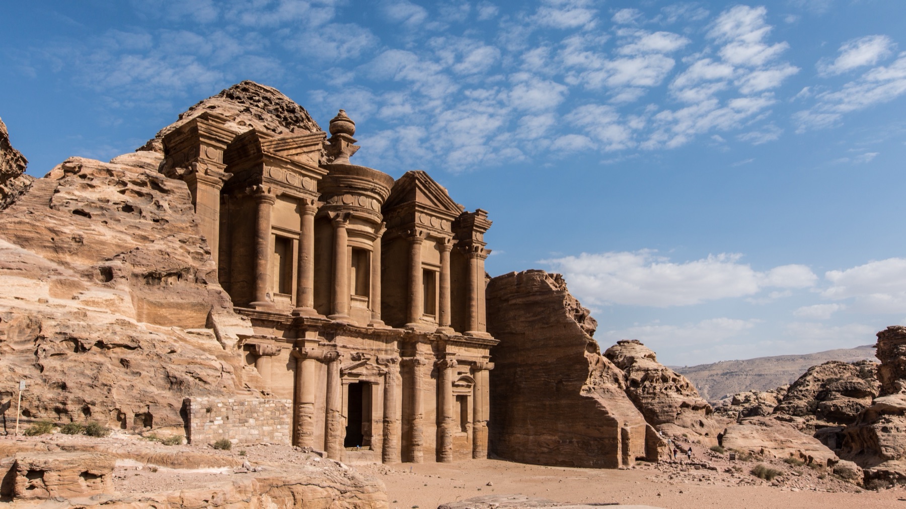 Ad Deir, the Monastery at Petra, carved into the rock face