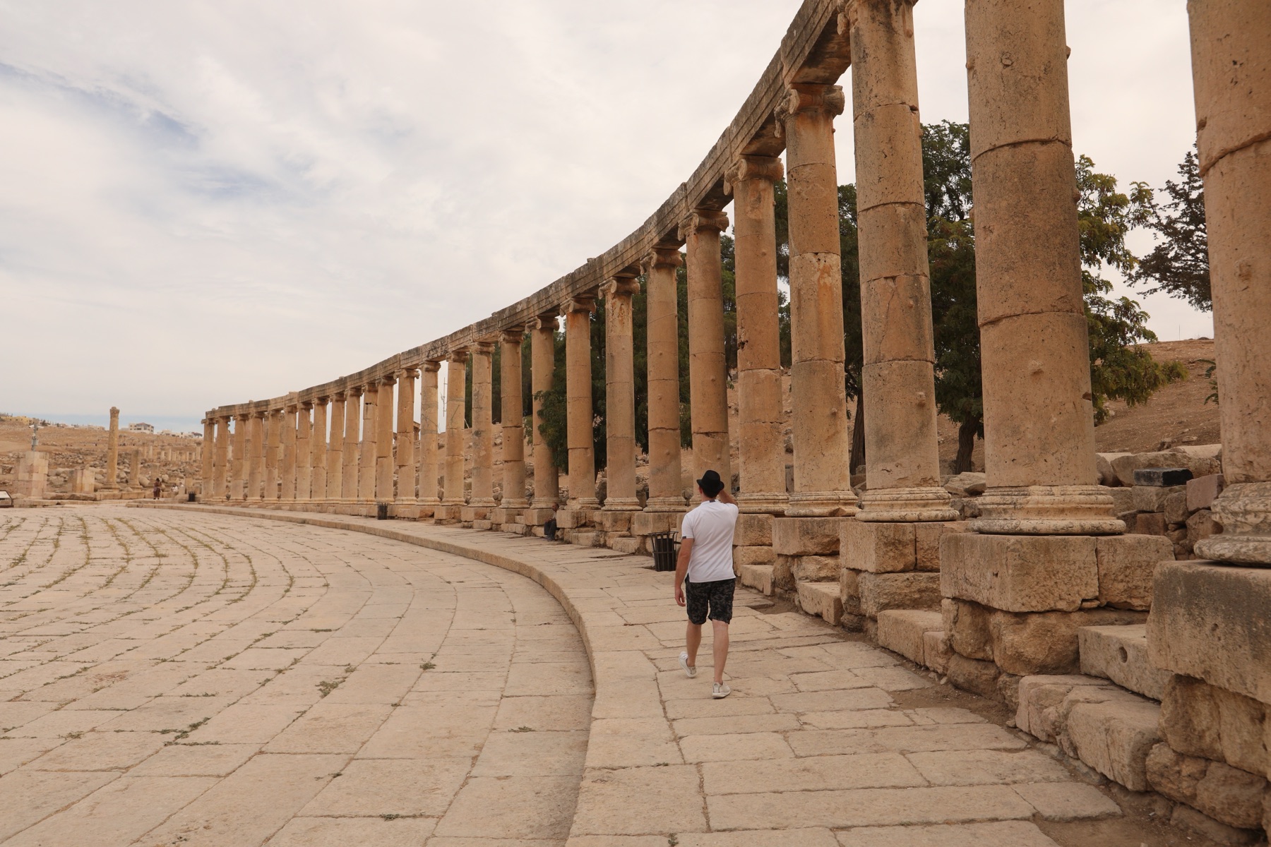The oval colonnaded plaza at Jerash