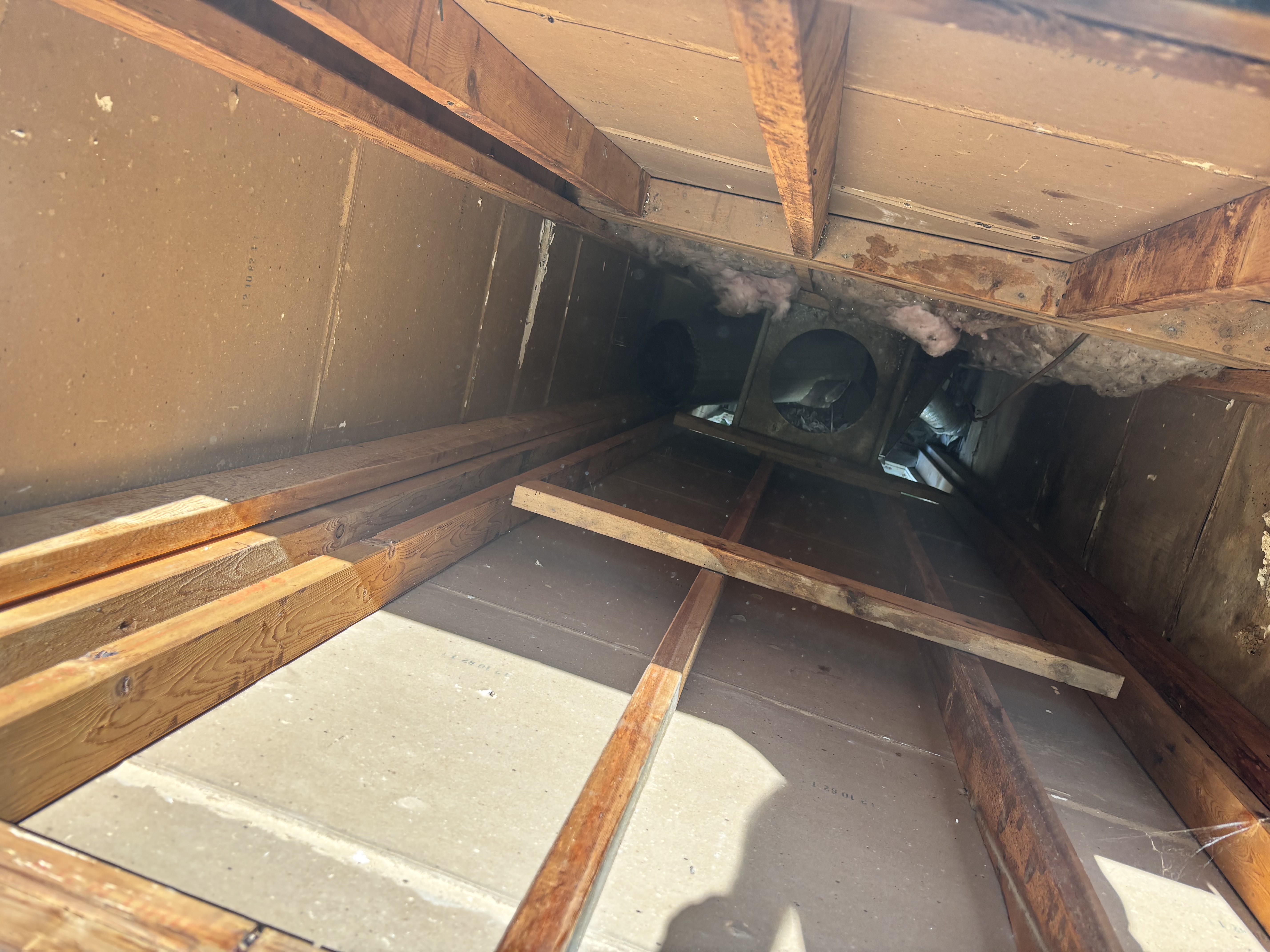 Interior view of a chimney chase showing the flue structure a chimney cap protects