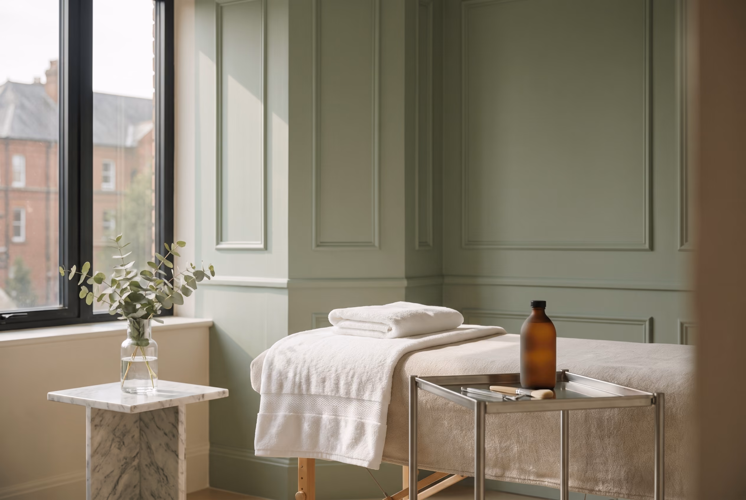 Treatment room at The Skin Sanctuary skin clinic in Newmarket