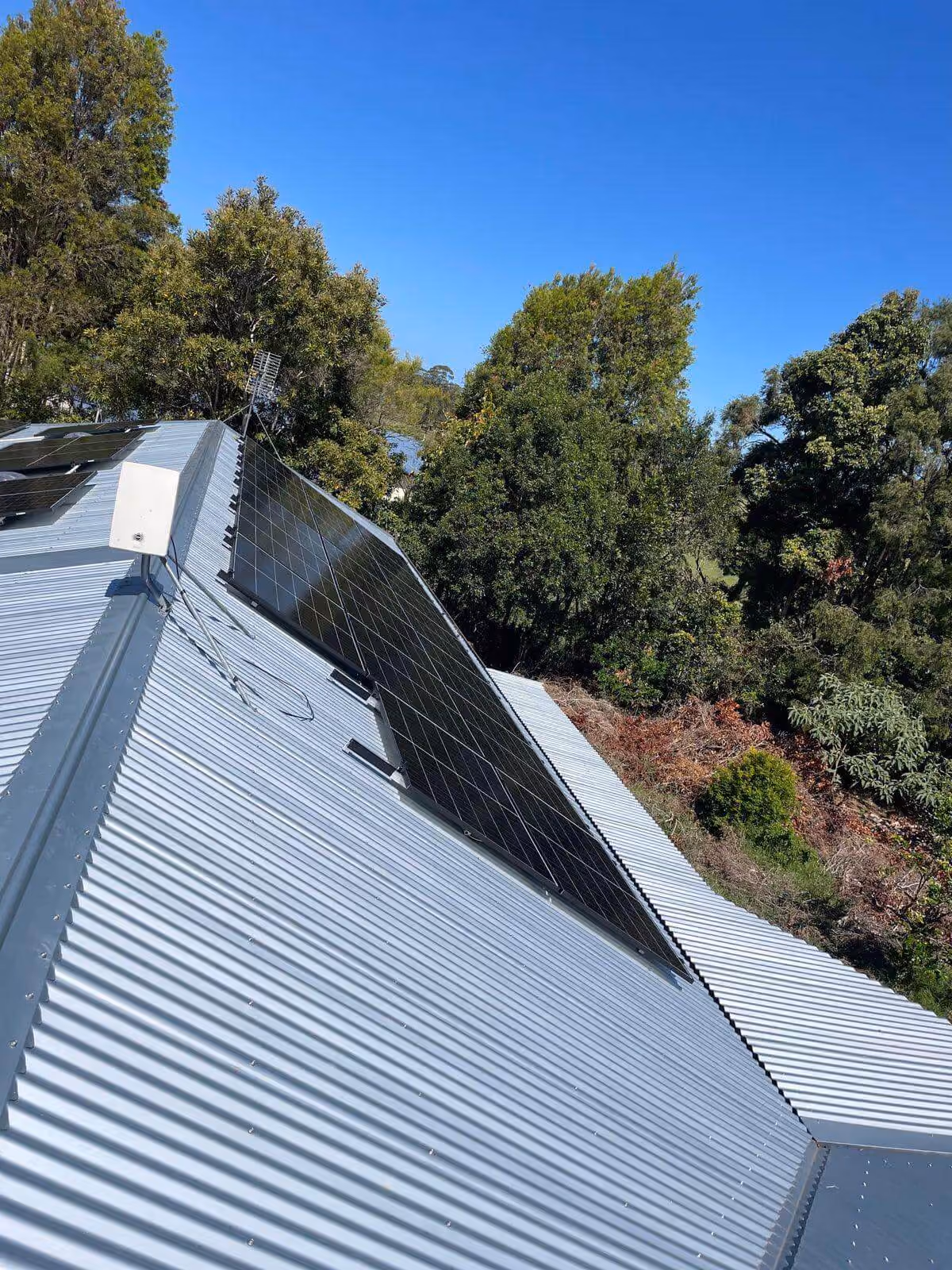 64 panel rooftop solar array