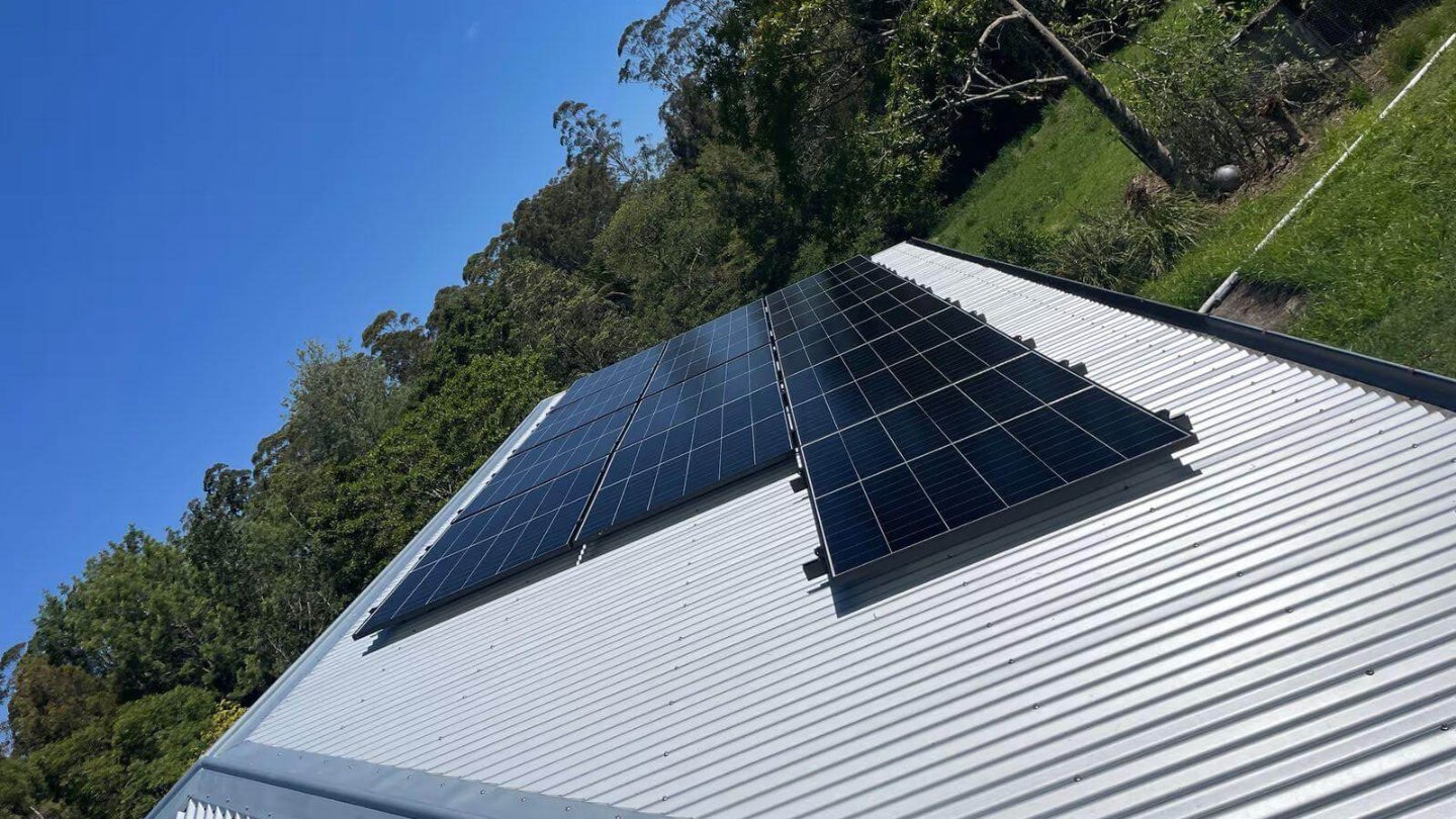 Rooftop solar array on a home at Witta on the Sunshine Coast