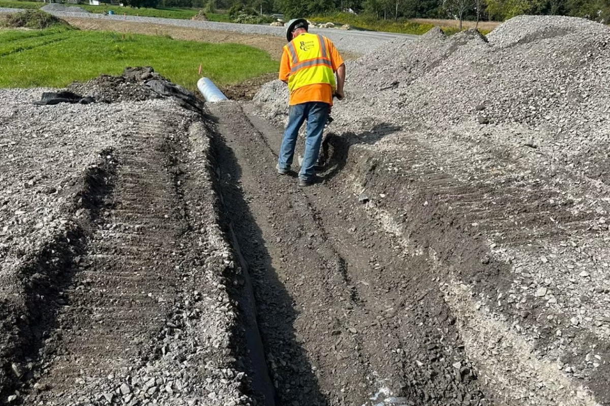 A drainage pip we put in
