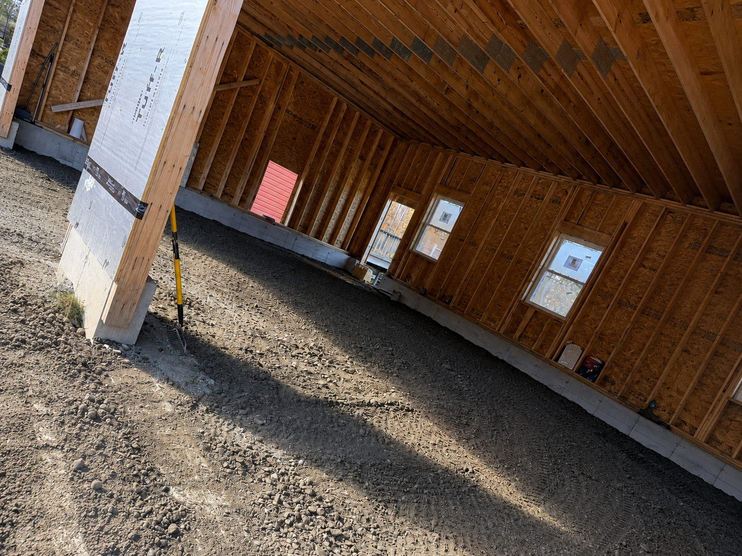 before concrete pad