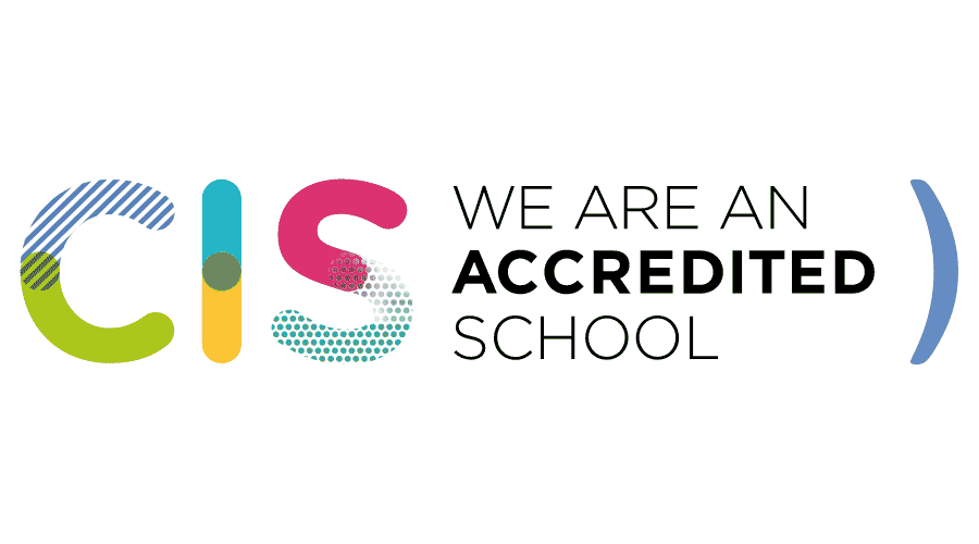 Council of International Schools "We are an accredited school" logo