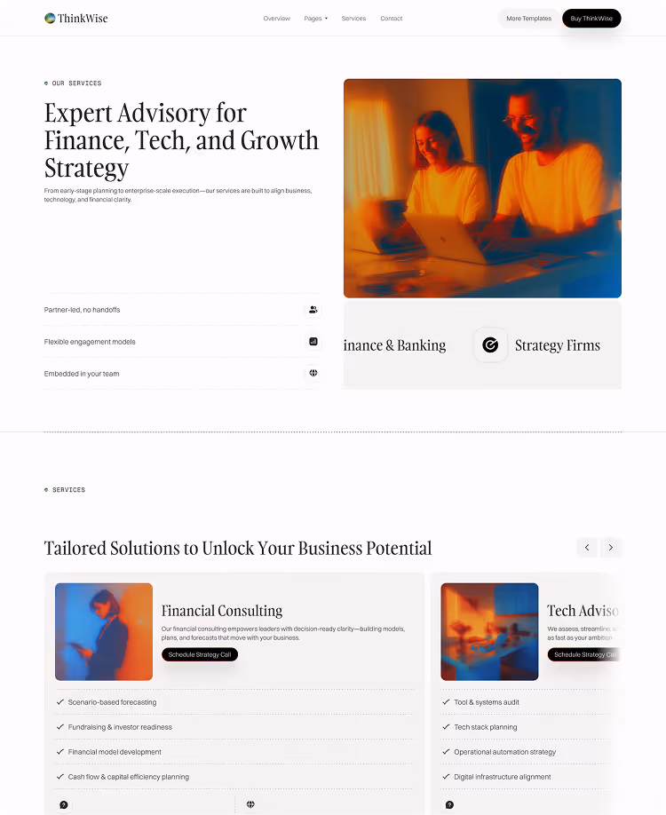 Thinkwise consulting website template