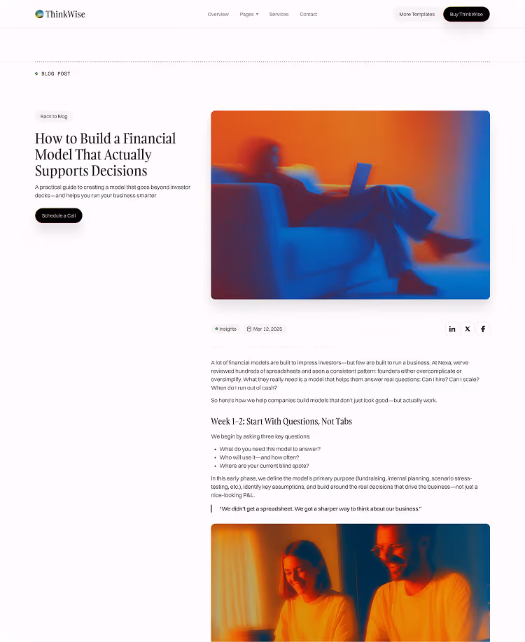 Thinkwise consulting website template