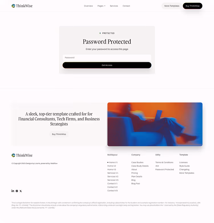 Thinkwise consulting website template