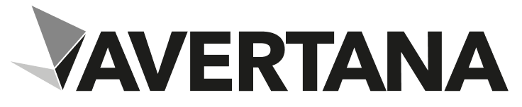Avertana text logo with a geometric diamond-shaped icon on the left.